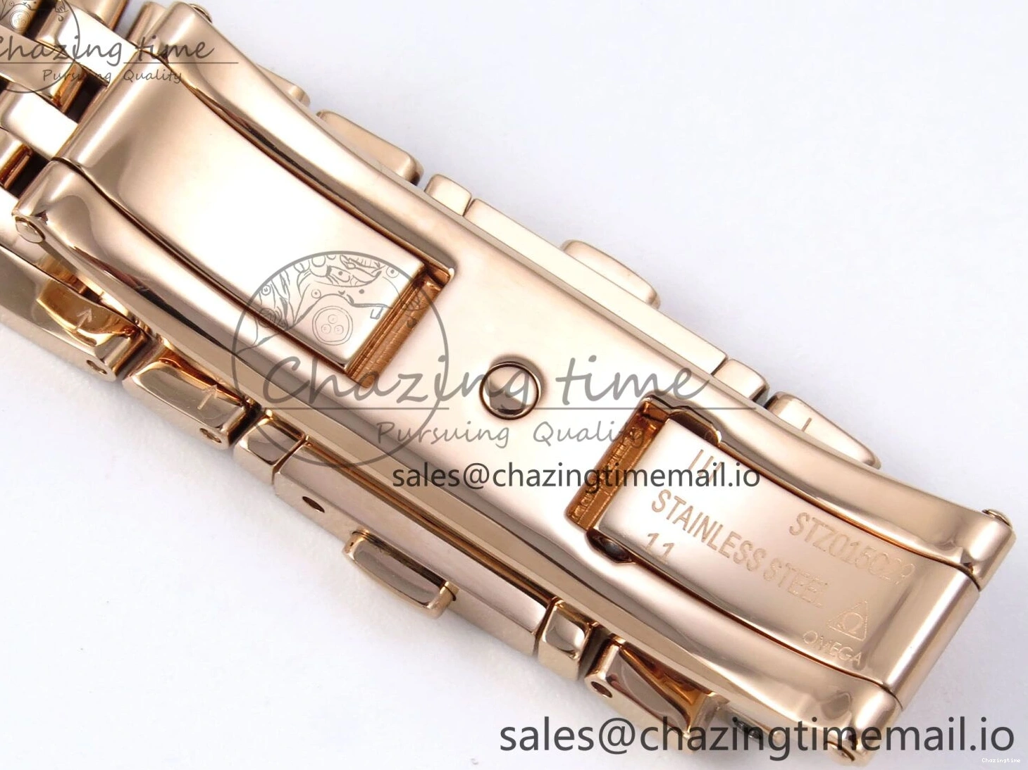 0205 De Ville Prestige Ladies RG VSF 1:1 Best Edition Brown Diamonds Dial on RG Bracelet A Sophisticated 7681